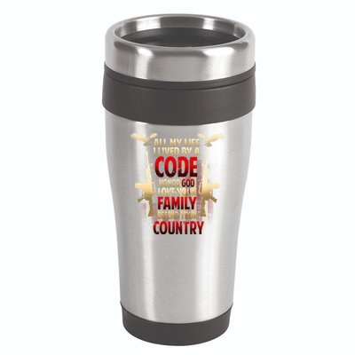 Live By A Code 16oz Travel Tumbler