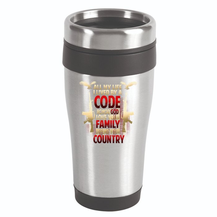 Live By A Code 16oz Travel Tumbler