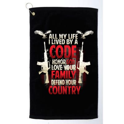 Live By A Code Platinum Collection Golf Towel