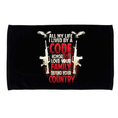 Live By A Code Microfiber Hand Towel