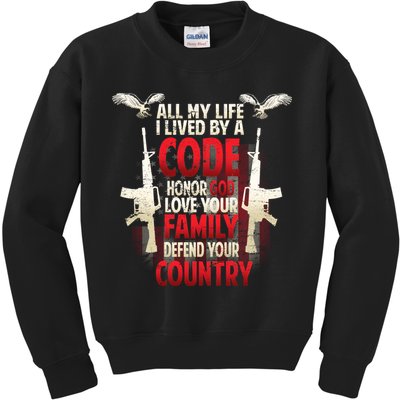 Live By A Code Kids Sweatshirt