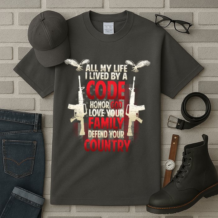 Live By A Code Tall T-Shirt