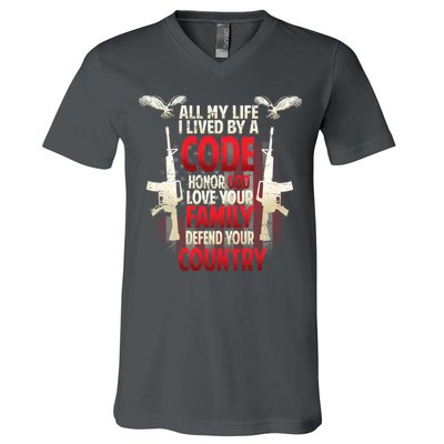 Live By A Code V-Neck T-Shirt