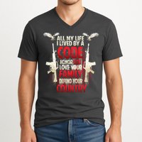 Live By A Code V-Neck T-Shirt