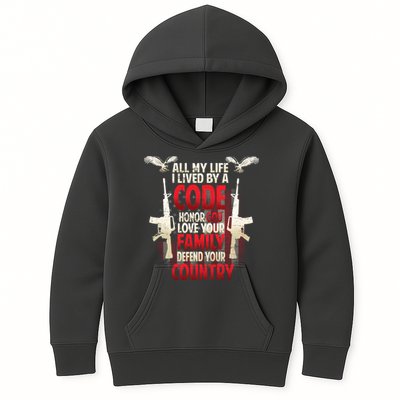 Live By A Code Kids Hoodie
