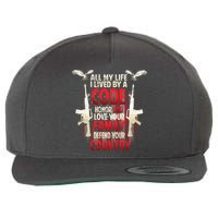 Live By A Code Wool Snapback Cap