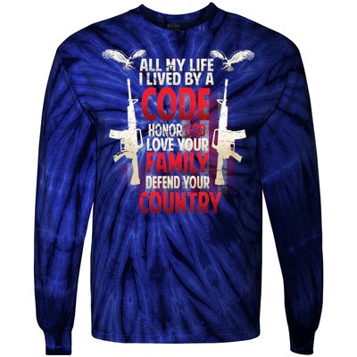 Live By A Code Tie-Dye Long Sleeve Shirt