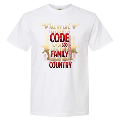 Live By A Code Garment-Dyed Heavyweight T-Shirt