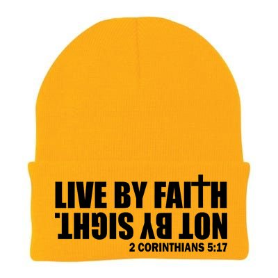 Live By Faith Not By Sight Knit Cap Winter Beanie