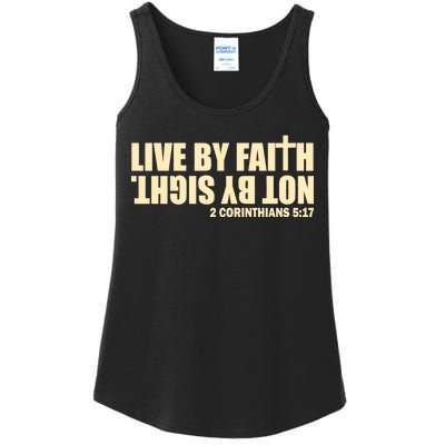 Live By Faith Not By Sight Ladies Essential Tank