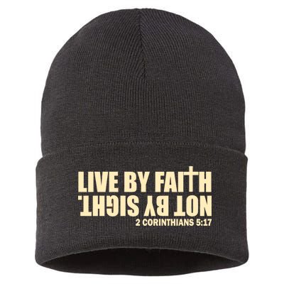 Live By Faith Not By Sight Sustainable Knit Beanie