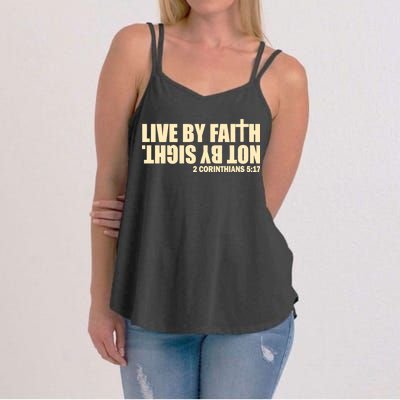 Live By Faith Not By Sight Women's Strappy Tank