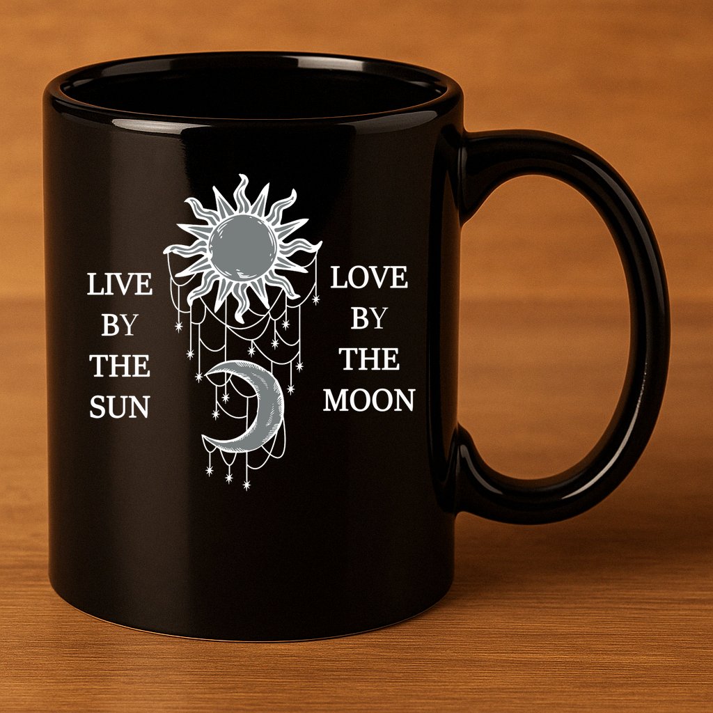 Live By The Sun Love By The Moon 11oz C Handle Ceramic Mug