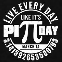 Live Every Day Like It's Pi Day March 14 3.14 Emblem Ladies PosiCharge Tri-Blend Wicking Tank