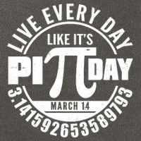 Live Every Day Like It's Pi Day March 14 3.14 Emblem Cotton Canvas Backpack