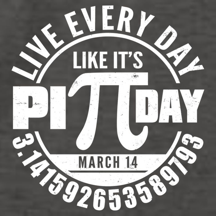 Live Every Day Like It's Pi Day March 14 3.14 Emblem Vector Backpack