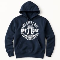 Live Every Day Like It's Pi Day March 14 3.14 Emblem Hoodie