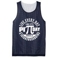 Live Every Day Like It's Pi Day March 14 3.14 Emblem Mesh Reversible Basketball Jersey Tank
