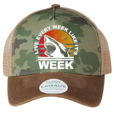 Live Every Week Like It's Shark Week Legacy Tie Dye Trucker Hat
