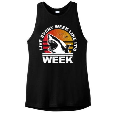 Live Every Week Like It's Shark Week Ladies PosiCharge Tri-Blend Wicking Tank