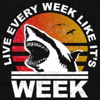 Live Every Week Like It's Shark Week Ladies PosiCharge Tri-Blend Wicking Tank