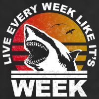 Live Every Week Like It's Shark Week Garment-Dyed Fleece Hoodie