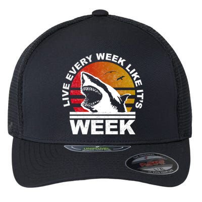 Live Every Week Like It's Shark Week Flexfit Unipanel Trucker Cap