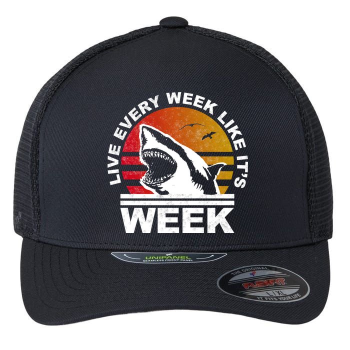 Live Every Week Like It's Shark Week Flexfit Unipanel Trucker Cap