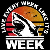Live Every Week Like It's Shark Week Flexfit Unipanel Trucker Cap