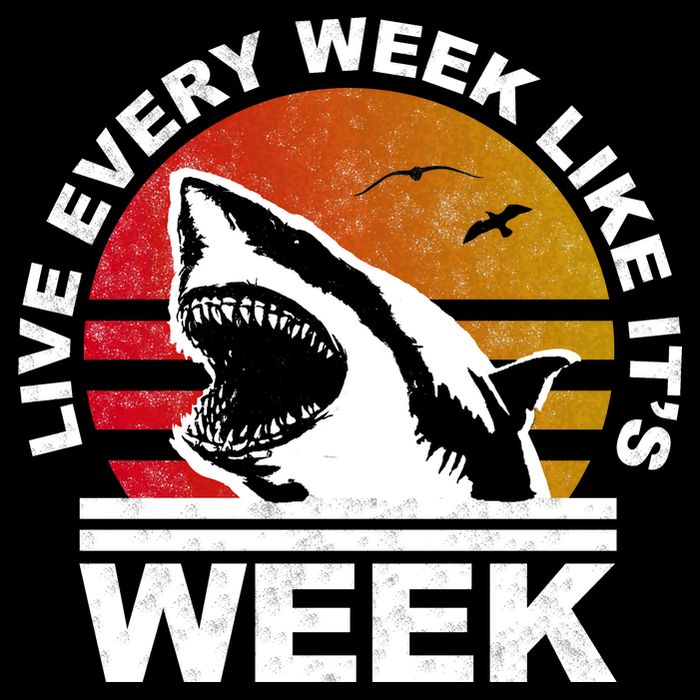 Live Every Week Like It's Shark Week Flexfit Unipanel Trucker Cap