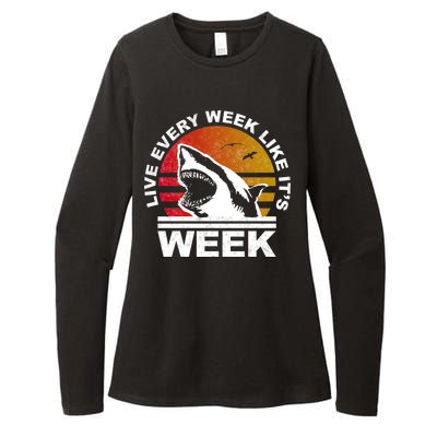 Live Every Week Like It's Shark Week Womens CVC Long Sleeve Shirt