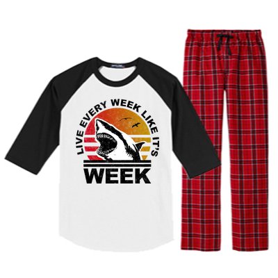 Live Every Week Like It's Shark Week Raglan Sleeve Pajama Set