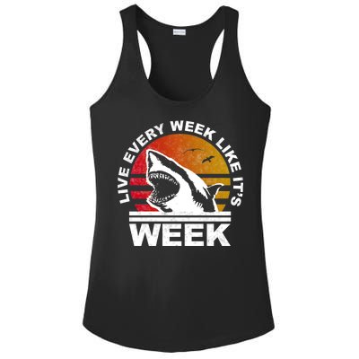 Live Every Week Like It's Shark Week Ladies PosiCharge Competitor Racerback Tank