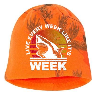 Live Every Week Like It's Shark Week Kati - Camo Knit Beanie