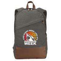 Live Every Week Like It's Shark Week Cotton Canvas Backpack