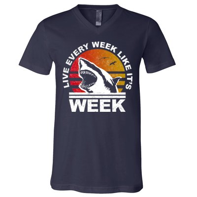 Live Every Week Like It's Shark Week V-Neck T-Shirt