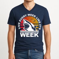 Live Every Week Like It's Shark Week V-Neck T-Shirt