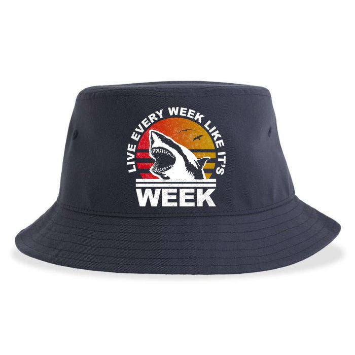 Live Every Week Like It's Shark Week Sustainable Bucket Hat