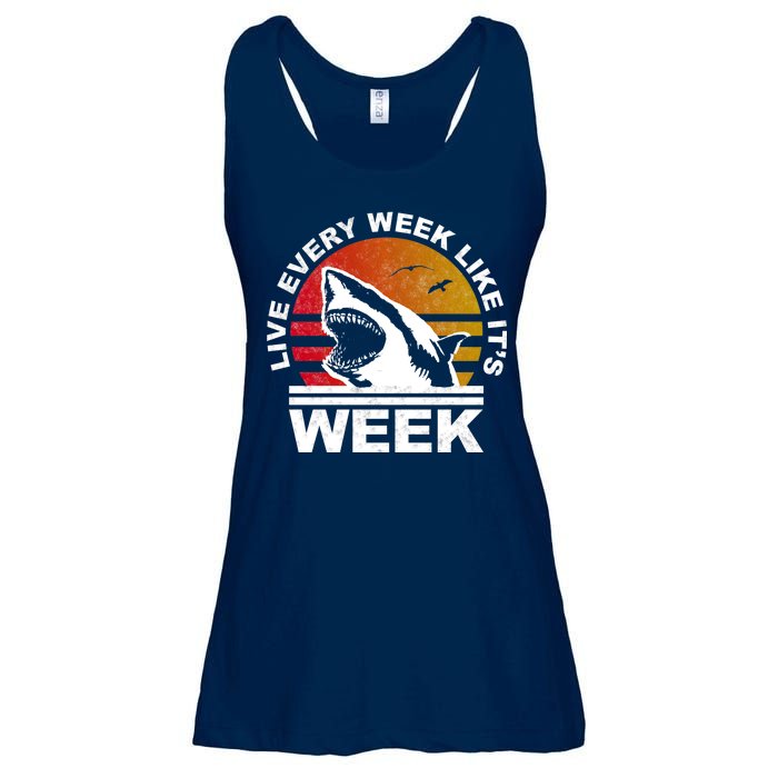 Live Every Week Like It's Shark Week Ladies Essential Flowy Tank