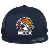 Live Every Week Like It's Shark Week Flat Bill Trucker Hat