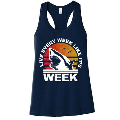 Live Every Week Like It's Shark Week Womens Tank Top