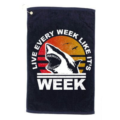 Live Every Week Like It's Shark Week Golf Towel