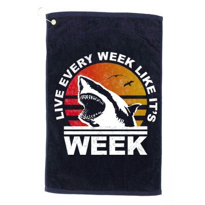 Live Every Week Like It's Shark Week Platinum Collection Golf Towel