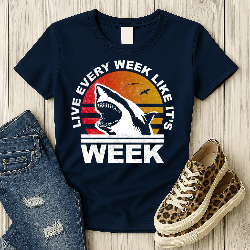 Live Every Week Like It's Shark Week Womens T-Shirt