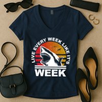Live Every Week Like It's Shark Week Women's V-Neck T-Shirt