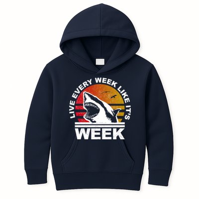 Live Every Week Like It's Shark Week Kids Hoodie