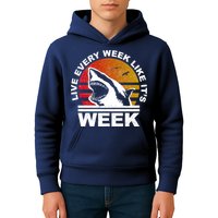 Live Every Week Like It's Shark Week Kids Hoodie