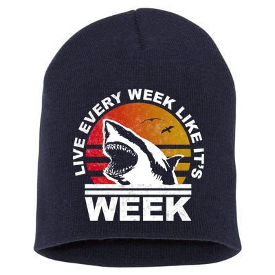 Live Every Week Like It's Shark Week Short Acrylic Beanie