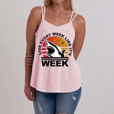 Live Every Week Like It's Shark Week Women's Strappy Tank