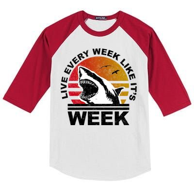 Live Every Week Like It's Shark Week Kids Colorblock Raglan Jersey